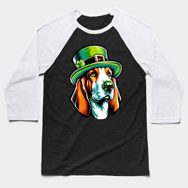 Basset Fauve de Bretagne Celebrates Saint Patrick's Day Baseball T-Shirt by ArtRUs